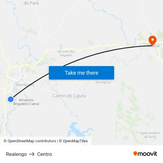 Realengo to Centro map