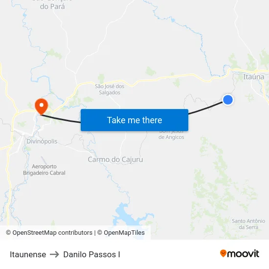 Itaunense to Danilo Passos I map