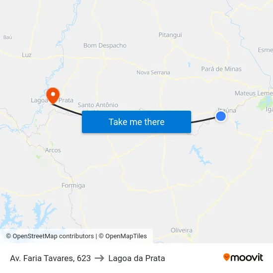 Av. Faria Tavares, 623 to Lagoa da Prata map