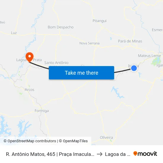 R. Antônio Matos, 465 | Praça Imaculada Conceição to Lagoa da Prata map