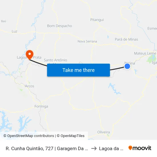 R. Cunha Quintão, 727 | Garagem Da Autotrans to Lagoa da Prata map