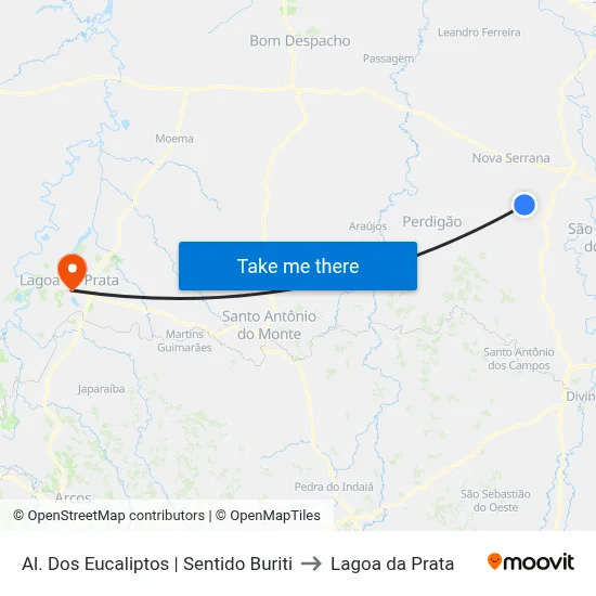 Al. Dos Eucaliptos | Sentido Buriti to Lagoa da Prata map