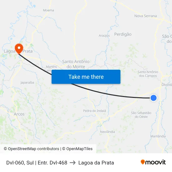 Dvl-060, Sul | Entr. Dvl-468 to Lagoa da Prata map