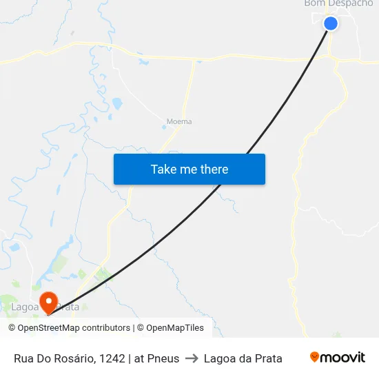 Rua Do Rosário, 1242 | at Pneus to Lagoa da Prata map