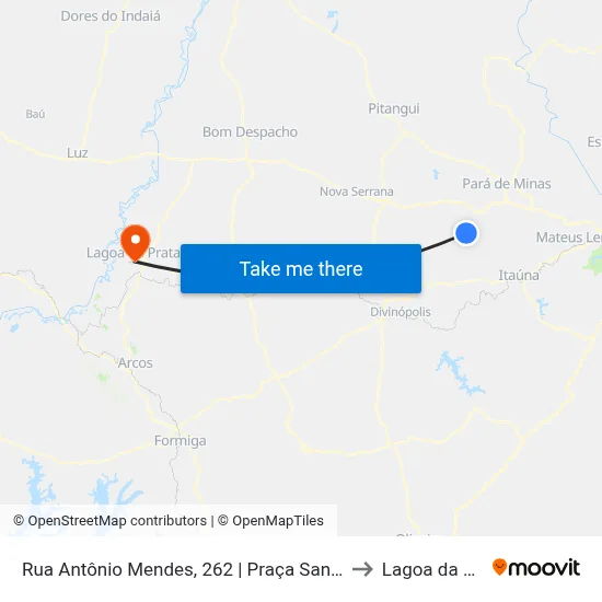 Rua Antônio Mendes, 262 | Praça Santo Antônio to Lagoa da Prata map