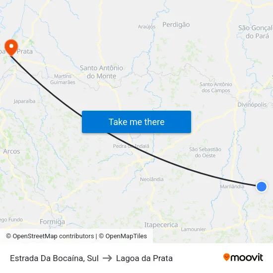 Estrada Da Bocaína, Sul to Lagoa da Prata map