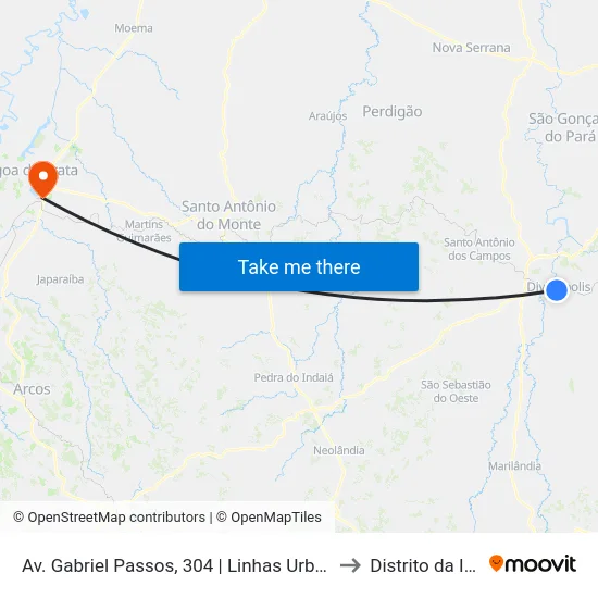 Av. Gabriel Passos, 304 | Linhas Urbanas to Distrito da Ilha map