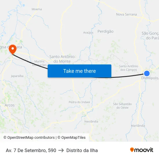 Av. 7 De Setembro, 590 to Distrito da Ilha map