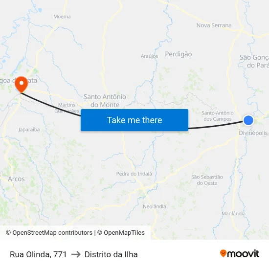 Rua Olinda, 771 to Distrito da Ilha map