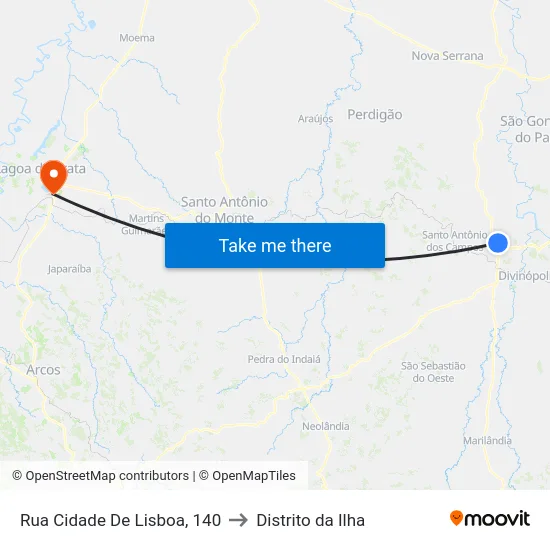 Rua Cidade De Lisboa, 140 to Distrito da Ilha map