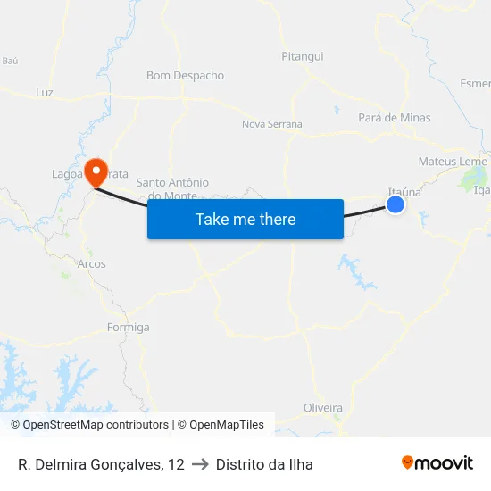 R. Delmira Gonçalves, 12 to Distrito da Ilha map