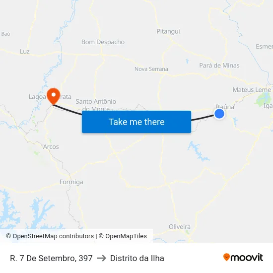 R. 7 De Setembro, 397 to Distrito da Ilha map