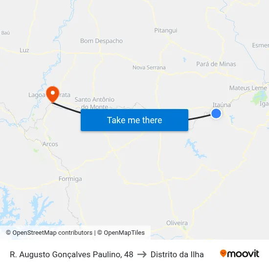 R. Augusto Gonçalves Paulino, 48 to Distrito da Ilha map