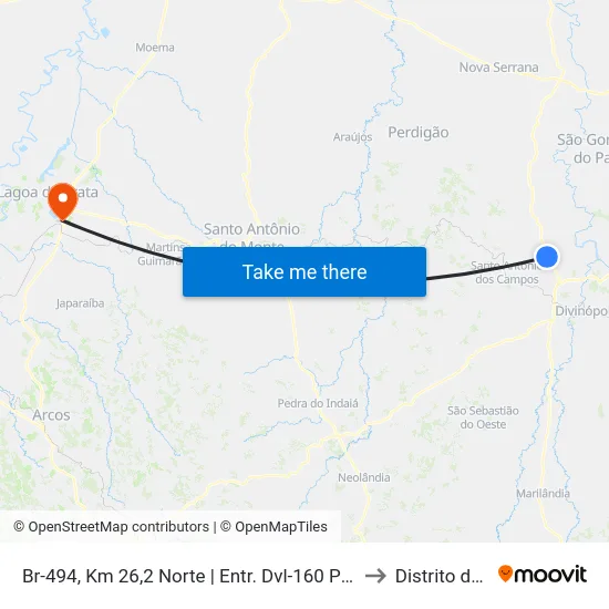 Br-494, Km 26,2 Norte | Entr. Dvl-160 Para Fortaleza to Distrito da Ilha map