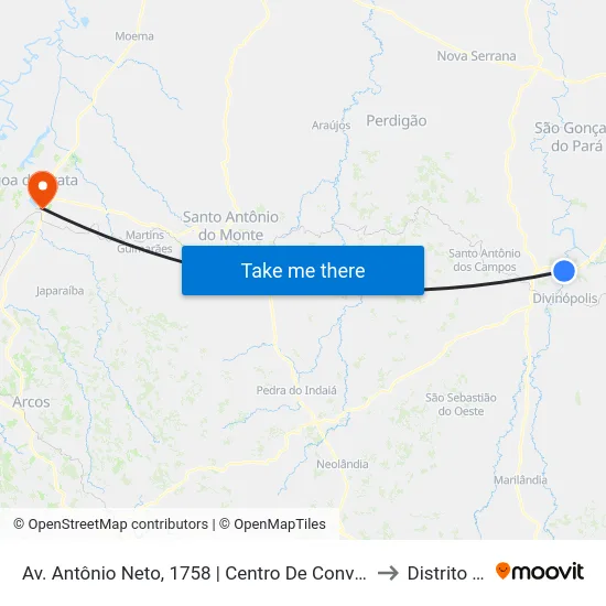 Av. Antônio Neto, 1758 | Centro De Convivência Salviano Avelar to Distrito da Ilha map