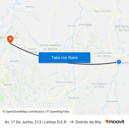 Av. 1º De Junho, 213 | Linhas D.E.R. to Distrito da Ilha map