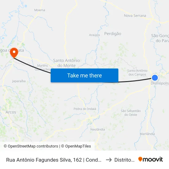 Rua Antônio Fagundes Silva, 162 | Condomínio Valle Da Liberdade to Distrito da Ilha map