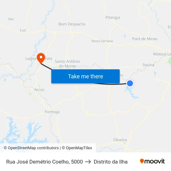 Rua José Demétrio Coelho, 5000 to Distrito da Ilha map