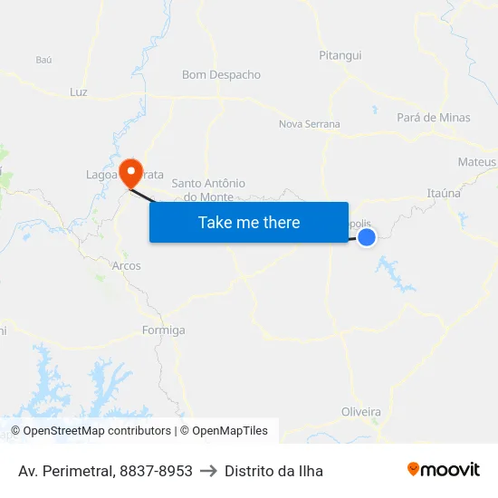 Av. Perimetral, 8837-8953 to Distrito da Ilha map