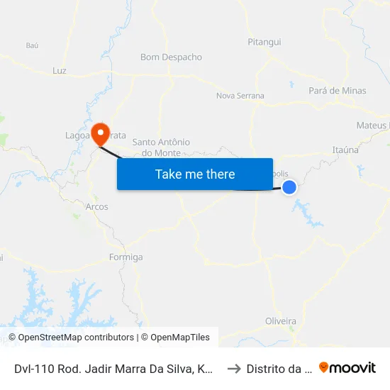 Dvl-110 Rod. Jadir Marra Da Silva, Km 2,2 Sul to Distrito da Ilha map