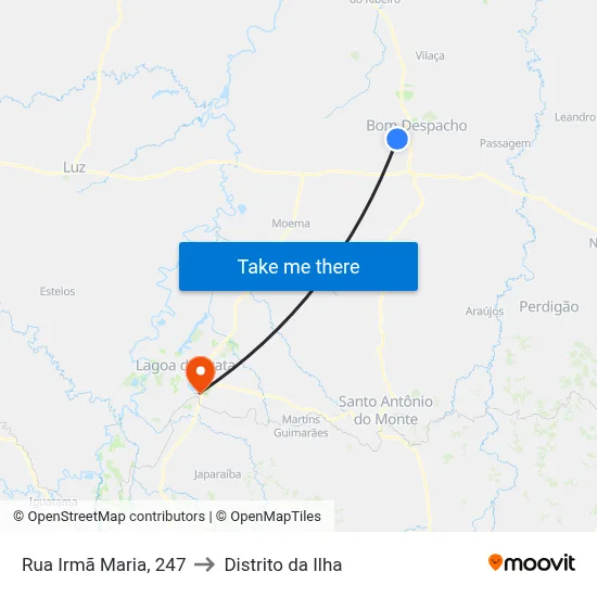 Rua Irmã Maria, 247 to Distrito da Ilha map