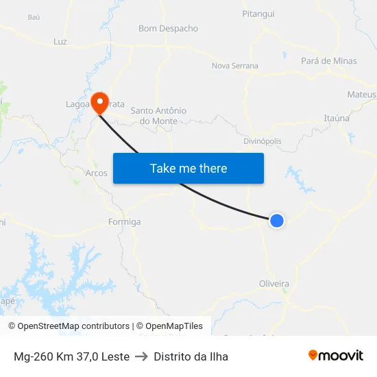 Mg-260 Km 37,0 Leste to Distrito da Ilha map