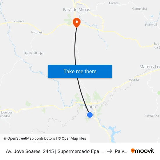 Av. Jove Soares, 2445 | Supermercado Epa Plus to Paivas map