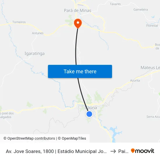 Av. Jove Soares, 1800 | Estádio Municipal José Flávio De Carvalho to Paivas map
