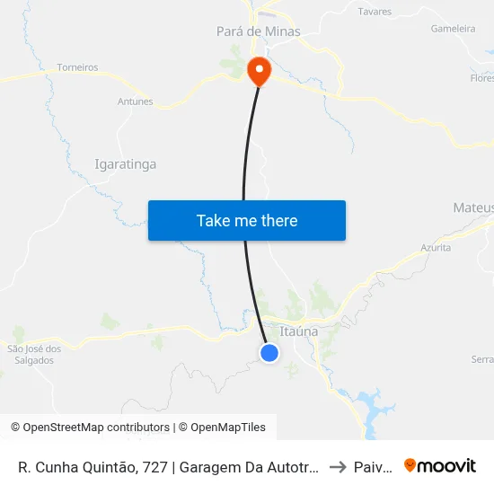 R. Cunha Quintão, 727 | Garagem Da Autotrans to Paivas map