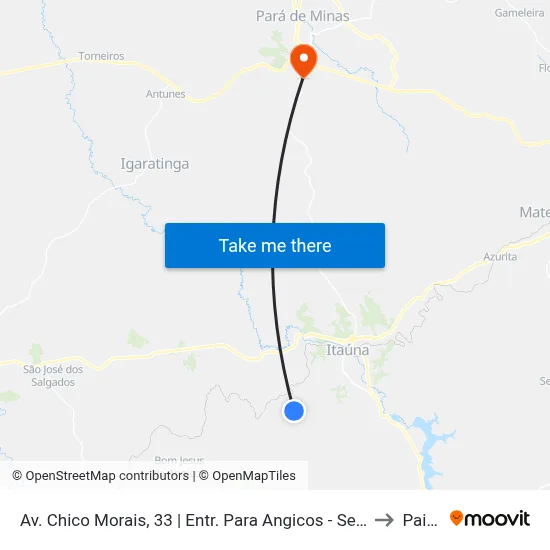 Av. Chico Morais, 33 | Entr. Para Angicos - Sentido Angicos to Paivas map