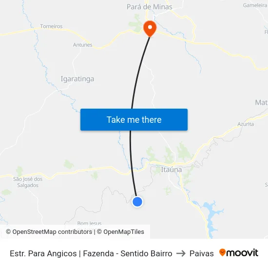 Estr. Para Angicos | Fazenda - Sentido Bairro to Paivas map