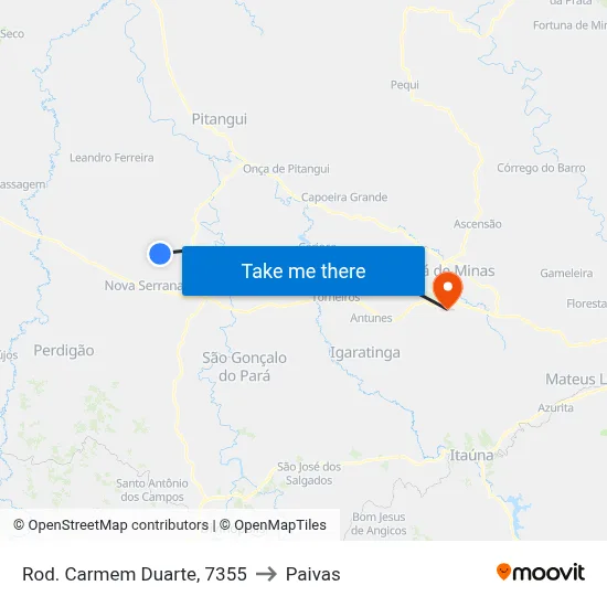 Rod. Carmem Duarte, 7355 to Paivas map