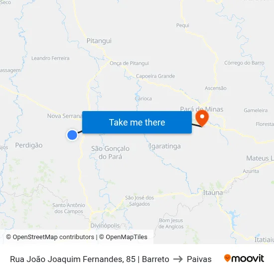 Rua João Joaquim Fernandes, 85 | Barreto to Paivas map