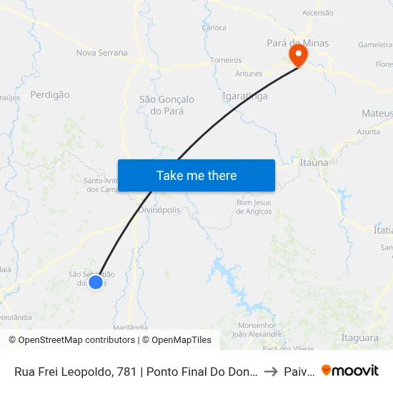 Rua Frei Leopoldo, 781 | Ponto Final Do Dona Lindu to Paivas map