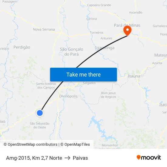 Amg-2015, Km 2,7 Norte to Paivas map