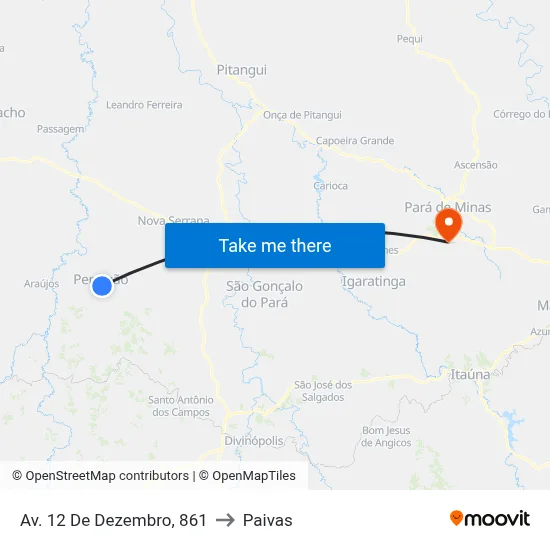 Av. 12 De Dezembro, 861 to Paivas map