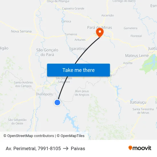 Av. Perimetral, 7991-8105 to Paivas map