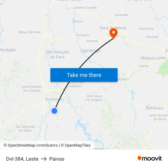 Dvl-384, Leste to Paivas map