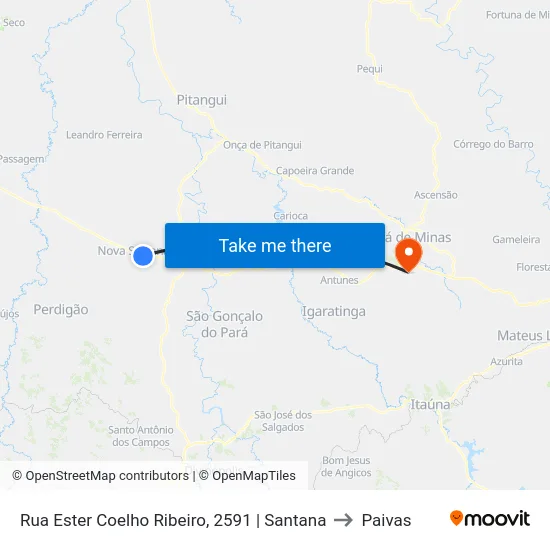 Rua Ester Coelho Ribeiro, 2591 | Santana to Paivas map