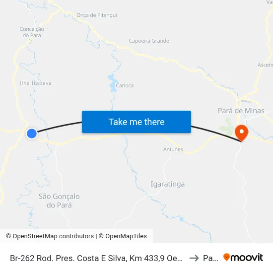 Br-262 Rod. Pres. Costa E Silva, Km 433,9 Oeste | Mr Brasil Embalagens to Paivas map