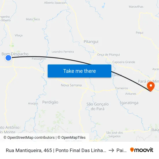 Rua Mantiqueira, 465 | Ponto Final Das Linhas Da Circullare to Paivas map