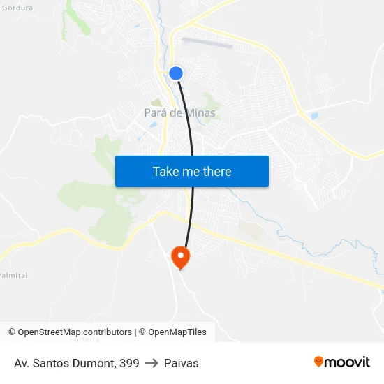 Av. Santos Dumont, 399 to Paivas map