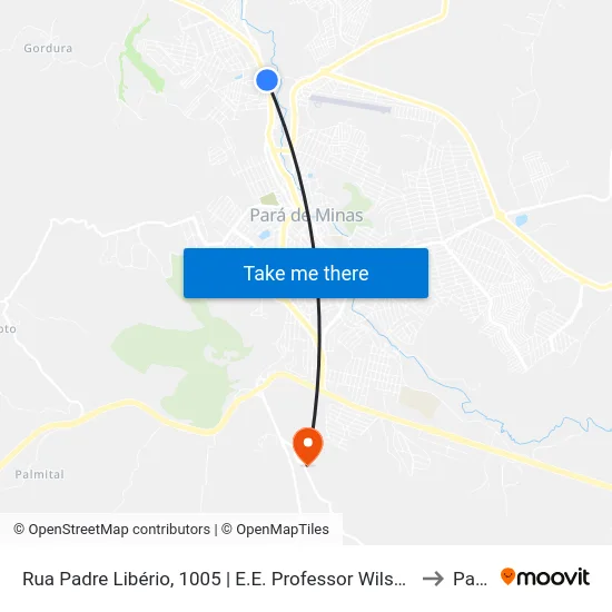 Rua Padre Libério, 1005 | E.E. Professor Wilson De Melo Guimarães to Paivas map