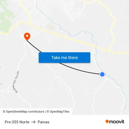 Prs-355 Norte to Paivas map