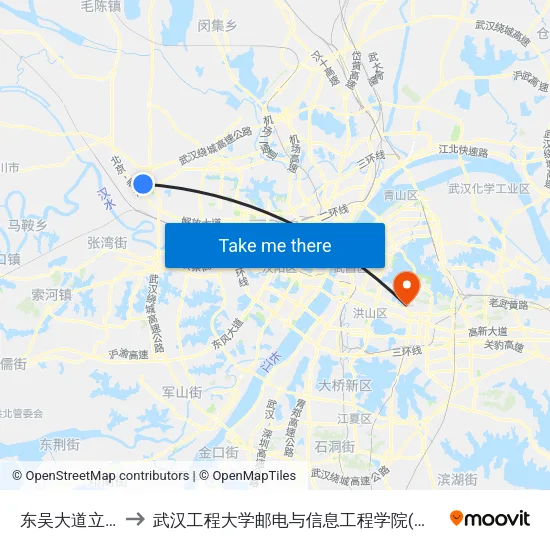 东吴大道立光路 to 武汉工程大学邮电与信息工程学院(邮科院校区) map