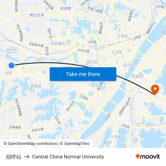 Request Stop to Central China Normal University map