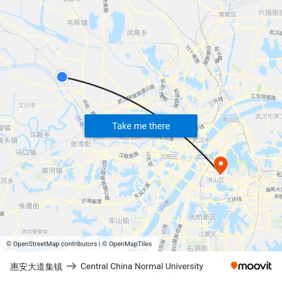 惠安大道集镇 to Central China Normal University map