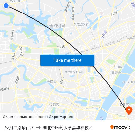 径河二路塔西路 to 湖北中医药大学昙华林校区 map