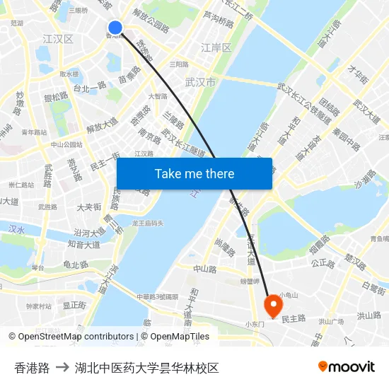 香港路 to 湖北中医药大学昙华林校区 map