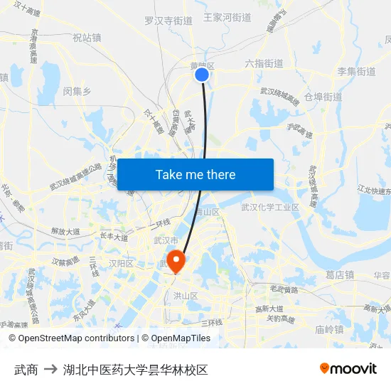 武商 to 湖北中医药大学昙华林校区 map